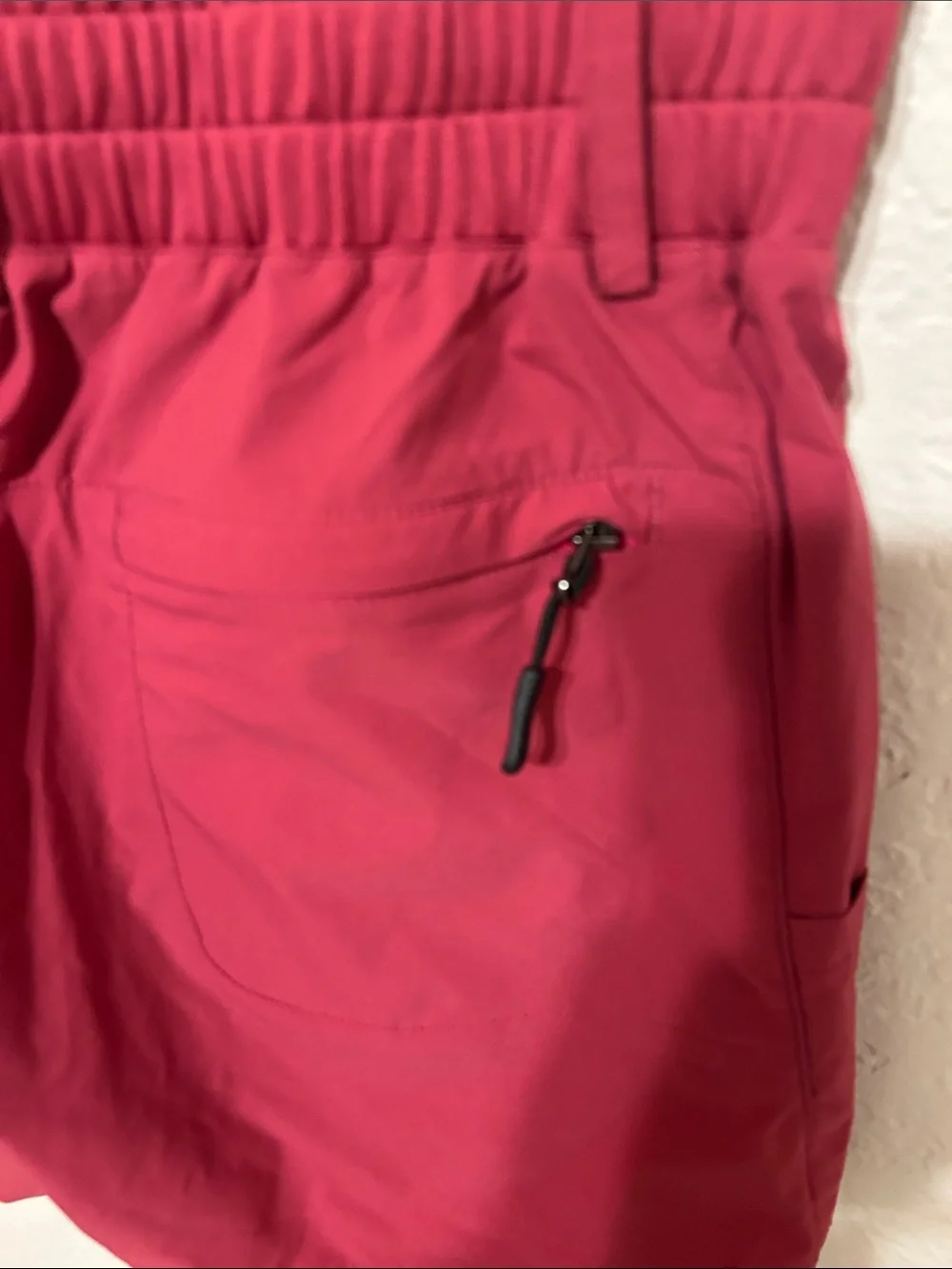 🎼Viodia High-Rise Cherry Red hiking golf shorts with pocket high waist stretch S